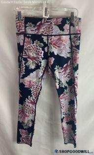 Athleta Women's Pink Floral patterned Ankle Leggings - Sz PS