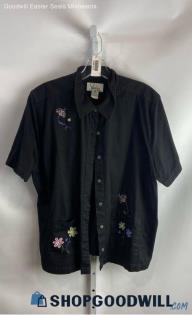 CJ Banks Women's Black Button Up Shirt - Sz 16W