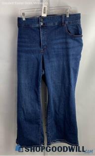 Lane Bryant Women's Dark Wash Blue High-Rise Bootcut Jeans - Sz 28S