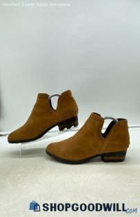 Sorel Women's Lolla Cut Out Brown Suede Ankle Booties Sz 9