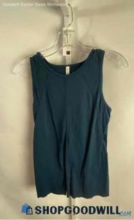 Athleta Women's Teal Eyelet Vented Active Tank Top - Sz S