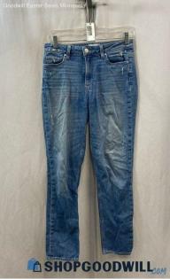 Paige Women's Blue Wash Cotton Jeans - Sz 26