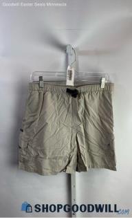 Columbia Women's Tan Belted Pull-On Cargo Tech Shorts - Sz M