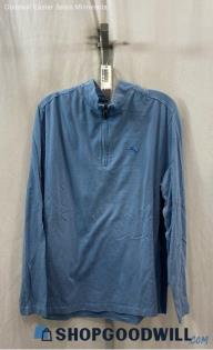 Tommy Bahama Men's Blue Cotton Long Sleeve Shirt - Sz XL