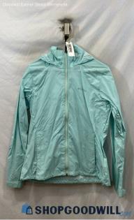 Columbia Women's Sky Blue Windbreaker Jacket - Sz M