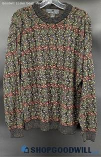 Consensus Men's Multi-Pattern & Muted tones LS sweater - Sz XL