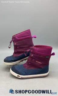 Merrell Women's Snow Bank 2.0 Magenta/Navy Synthetic Snow Boots Sz 7