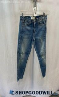 Mcquire Women's Blue Wash Straight Leg Jean - Sz 24