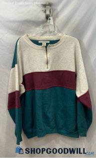 The Apperal Zone Women's Green/White Pullover Sweater - Sz XXL