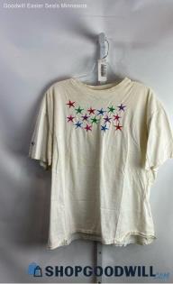 Starcey Women's White Multicolor Star Print T-Shirt - Sz XL