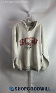 SCSU Women's Gray/Red Graphic Pullover Hoodie - Sz XL