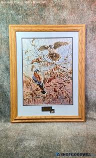 "Zephyr's Retreat" Wanda Mumm Signed 71/1500 COA Bird Wildlife Print Framed Art