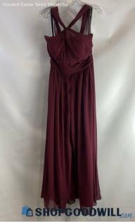 Levkof Women's Red Wine Prom Dress - Sz 14