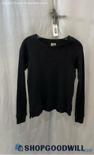 The North Face Women's Black Waffle Knit Crewneck Sweater - Sz XS