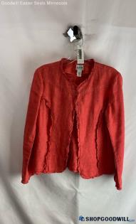 Chico's Women's Berry Pink Linen Single Clasp Blazer - Sz 4