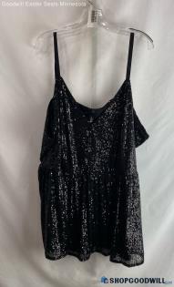 NWT Torrid Women's Black Sequin Embellished Tank Top - Sz 6