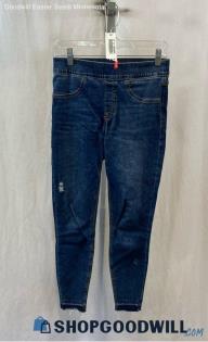 Spanx Women's Dark Wash Blue Slimming Pull-On Skinny Jeans - Sz S