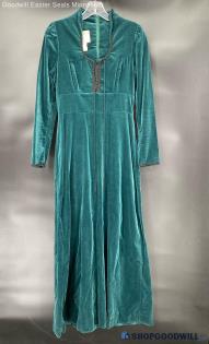 Gunne Sax Long Deep Forest Green Maxi dress