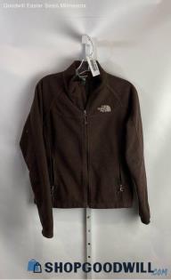 The North Face Women's Chocolate Brown Fleece Full Zip Sweatshirt - Sz M