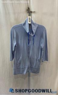 Chico's Weekender Women's Blue Full Zip Sweater - Sz 0