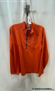 Columbia Men's Orange Half Zip Sweater - Sz L