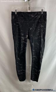 Athleta Women's Black Speckled Patterned 7/8 Leggings - Sz M