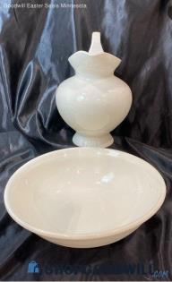 Large Creamer Mold Hc 108 White Bowl W Pitcher