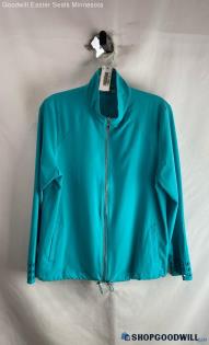 NWT Chico's Women's Turquoise Eyelet Cuff Fashion Coat - Sz S