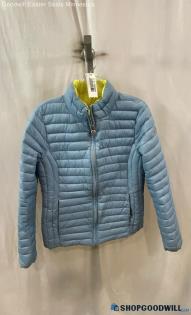 Michael Kors Women's Baby Blue/Yellow Down Jacket - Sz M