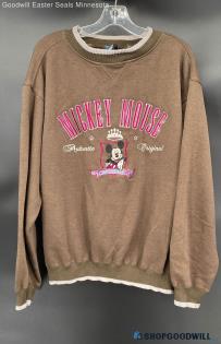 Mickey Mouse Light Brown LS sweatshirt by Mickey Unlimited - Sz 2X