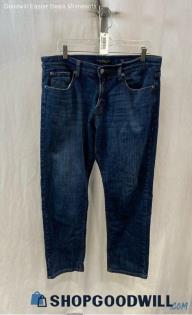 Lucky Brand Men's Dark Blue Washed Ankle Straight Jeans - Sz 34x30