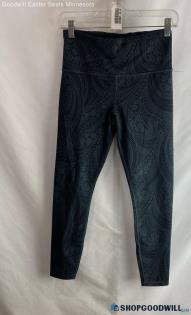 Athleta Women's Black Patterned Soft Knit Leggings - Sz S