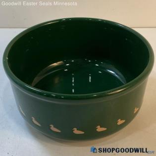 Waechtersbach Ceramic Casserole Dish Duck Pattern Green