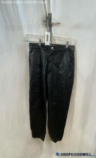 Zara Women's Black High-Waisted Faux Leather Ankle Pants - Sz 2