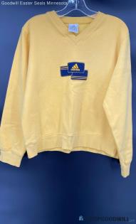 Adidas Women's Yellow LS (Slightly Cropped) Sweatshirt - Sz XL