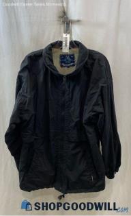 Members Only Men's Black Full Zip Lightweight Vented Lined Jacket - Sz L