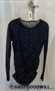 Athleta Women's Black/White Long Sleeve Shirt - Sz M