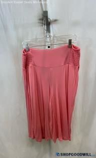 NWT Torrid Women's Flamingo Pink High-Waisted Smocked Crop Wide Leg Pants - Sz 2