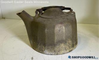 Vintage Colonial Cast Tea Kettle decor