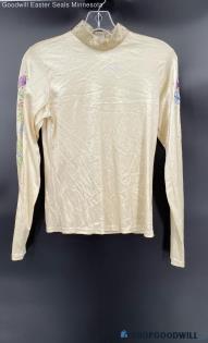 Western Collection Styles Junior Ivory Poly/Lycra LS shirt - Sz S