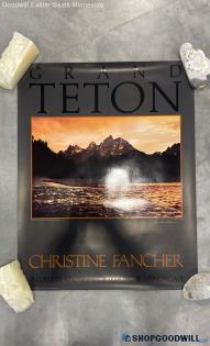 "Grand Teton" Christine Fancher Signed 22"x28" Mountain Nature Photo Art Poster