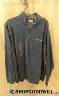 Columbia Men's Navy Blue Quarter Zip pullover Sweater - Sz XL