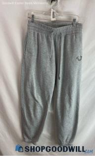 True Religion Women's Light Gray Pull on Lightweight Sweatpant - Sz S