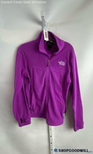 The North Face Women's Purple Full Zip Sweater - Sz M