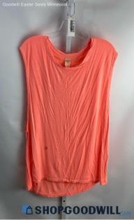 Free People Women's Hot Pink Low Arm Hole Sleeveless Tank Top - Sz L