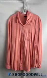 NWT Torrid Women's Peach Pink Button Down Pocketed Long Sleeve Shirt - Sz 3