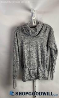 Athleta Women's Heathered Gray Cowl Neck Jersey Knit Sweater - Sz XS