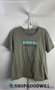 Patagonia Women's Gray Logo Cotton T-shirt - Sz XL