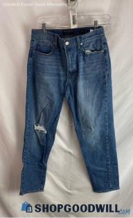 Lucky Brand Women's Blue Distressed Slim Tapered Jeans - Sz 4