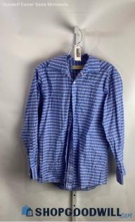 Michael Kors Men's Blue/Red Patterned Button Long Sleeve Dress Shirt sz 15 1/2